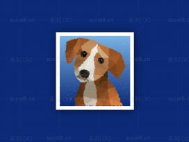 html5图片代码小狗点描图片素材