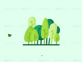 使用鼠标光标动画制作有趣的森林场景素材