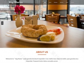 大气餐厅豪华餐饮美食主题整页响应式模板