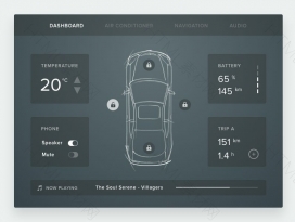 汽车控制应用app界面