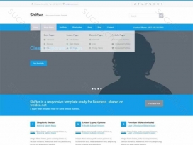 蓝色通用的商业咨询公司网站响应式模板