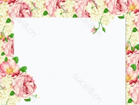三八妇女节鲜花环绕边框温馨唯美海报背景