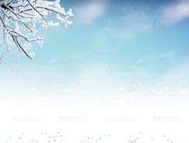 立冬圣诞节雪人卡通童趣蓝色背景